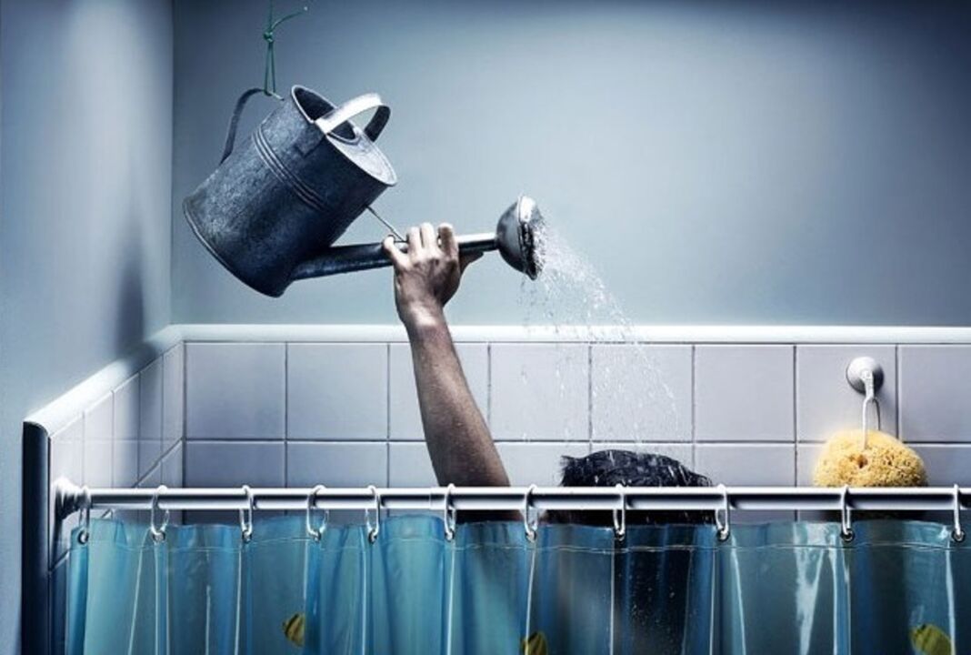 Douche avec du bicarbonate de soude avant l'agrandissement du pénis